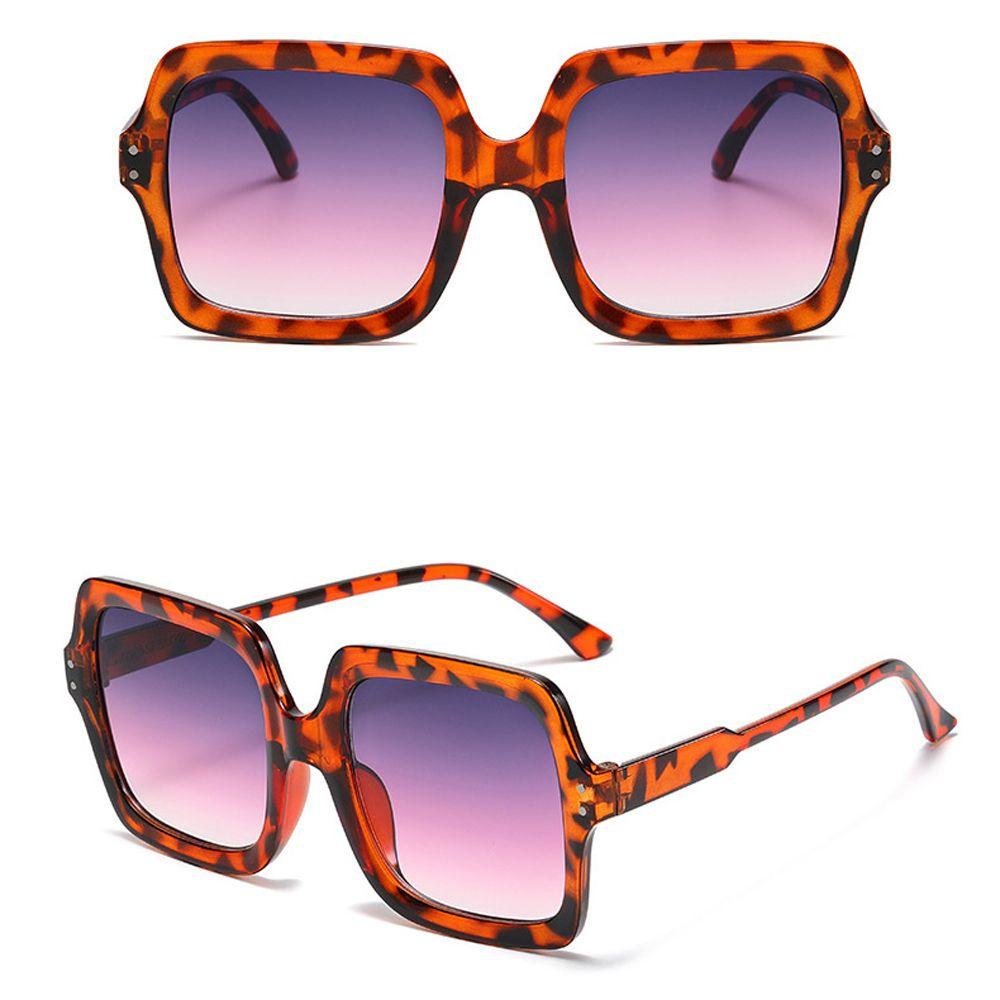 Kính Râm Nữ Chống Tia UV400 Tròng Vuông Màu Ngà