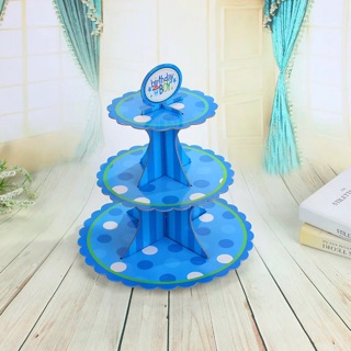 Kệ bánh 3 tầng chấm bi