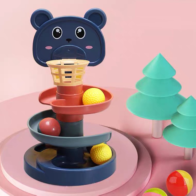 Đồ Chơi Tháp Bóng Trượt Theo Dõi Zhuan Zhuan Le Tương Tác Giáo Dục Sớm Cho Trẻ Em