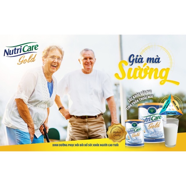 Sữa Nutricare Gold lon 900g dinh dưỡng cho người lớn tuổi.date 2023