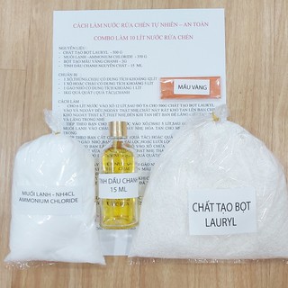 Combo bộ tự làm nước rửa chén thiên nhiên an toàn - 10 Lít