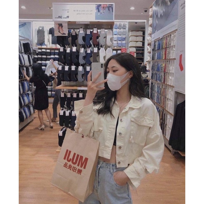 Áo Khoác Kaki Croptop Nữ [FREESHIP]  Jacket  tay bồng cá tính màu Be / Nâu  dáng ngắn thể thao Ulzzang