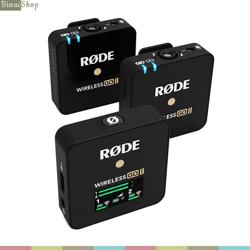 Rode Wireless GO II - Micro Thu Âm Không Dây Cao Cấp Cho Máy Ảnh, Tự Động Lưu Bản Ghi, Hoạt Động 7 Giờ