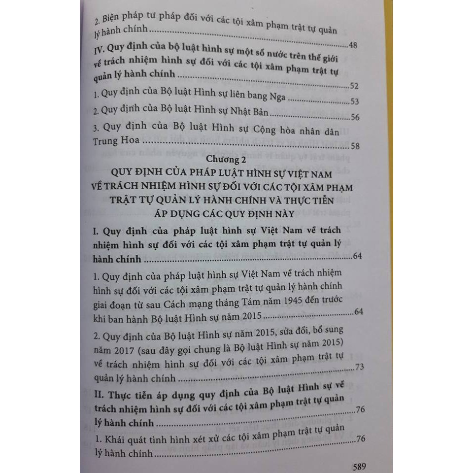 Sách - Trách nhiệm hinh sự đối với các tội xâm phạm trật tự quản lý hành chính