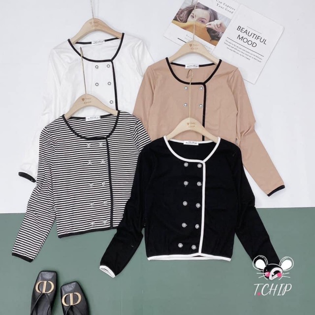 ÁO BOZIP NỮ DÀI TAY 2 HÀNG KHUY