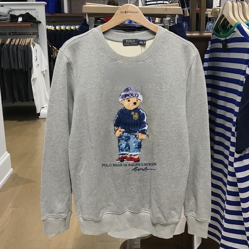 Áo Sweater Cổ Tròn In Hình Gấu Ralph Lauren Thời Trang Dành Cho Nam