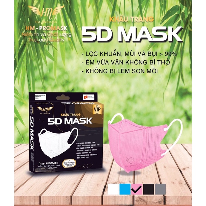 Khẩu trang 5D mask HOÀNG MINH, 1 hộp 10cái