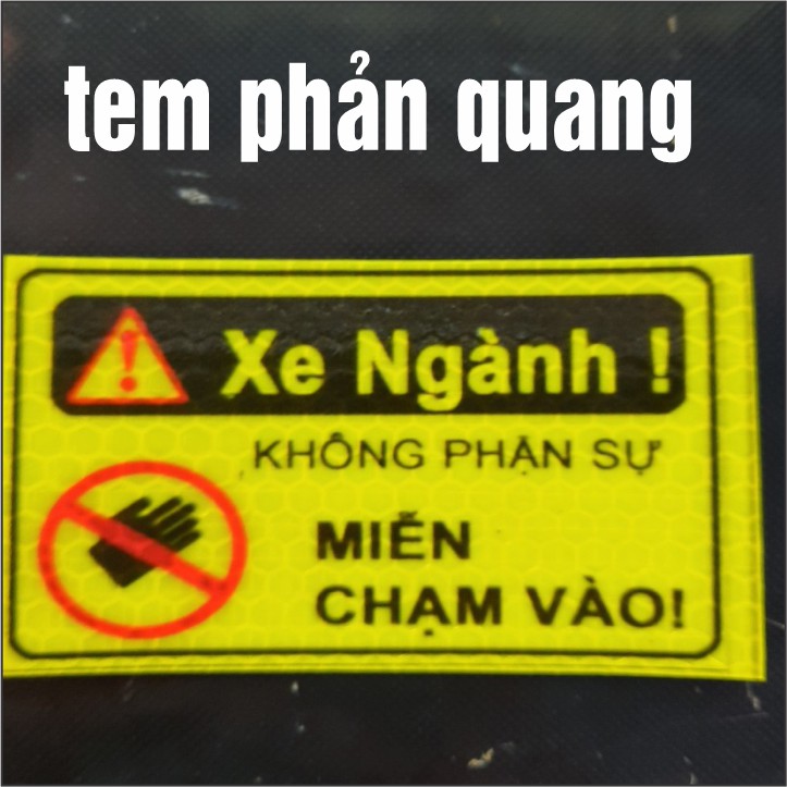 LOGO CẢNH BÁO DÁN XE - XE NGÀNH