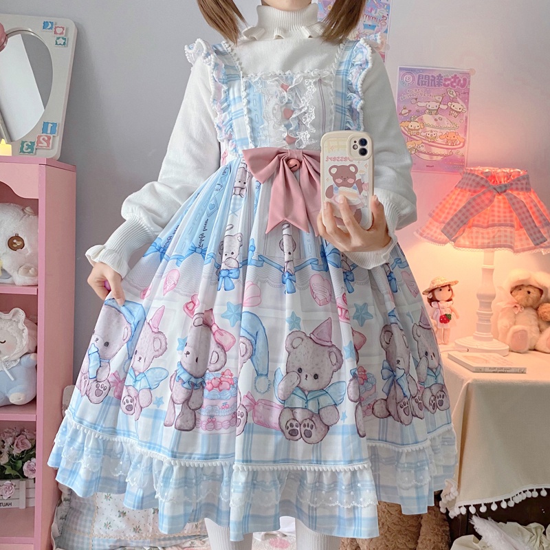 Váy lolita JSK gấu dễ thương