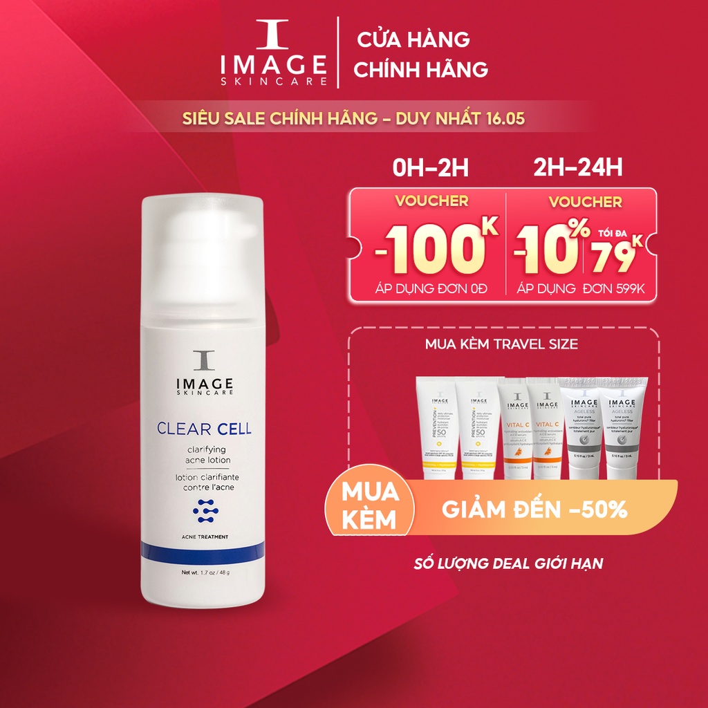 Lotion ngừa mụn hiệu quả Image Skincare Clear Cell Medicated Acne Lotion 50ml