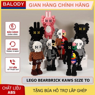 Lego Kaws Gấu BearBrick size trên 34cm thương hiệu BALODY tặng kèm búa lắp ráp
