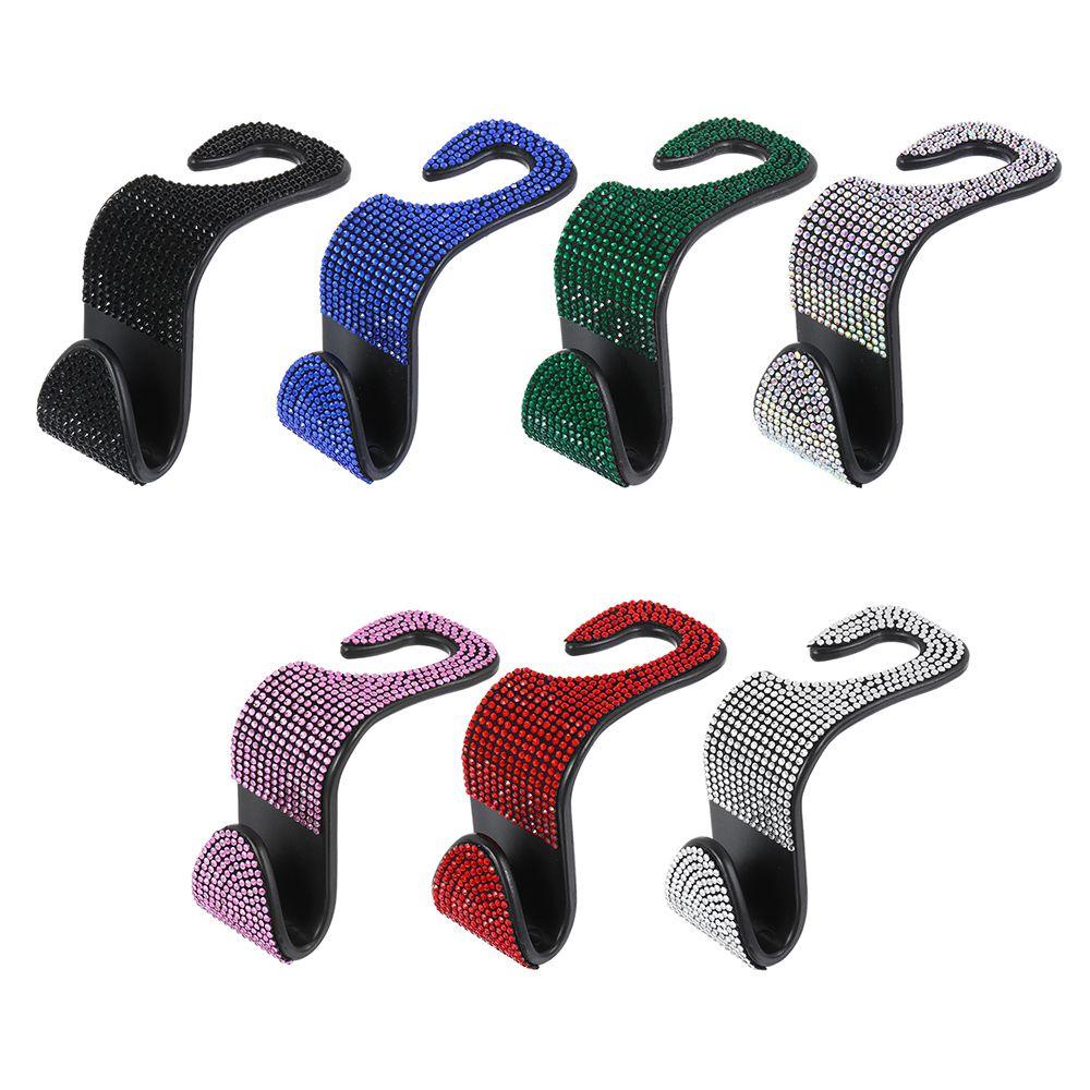 MAYSHOW Móc Treo Đồ Gắn Sau Lưng Ghế Xe Hơi Đính Đá Lấp Lánh