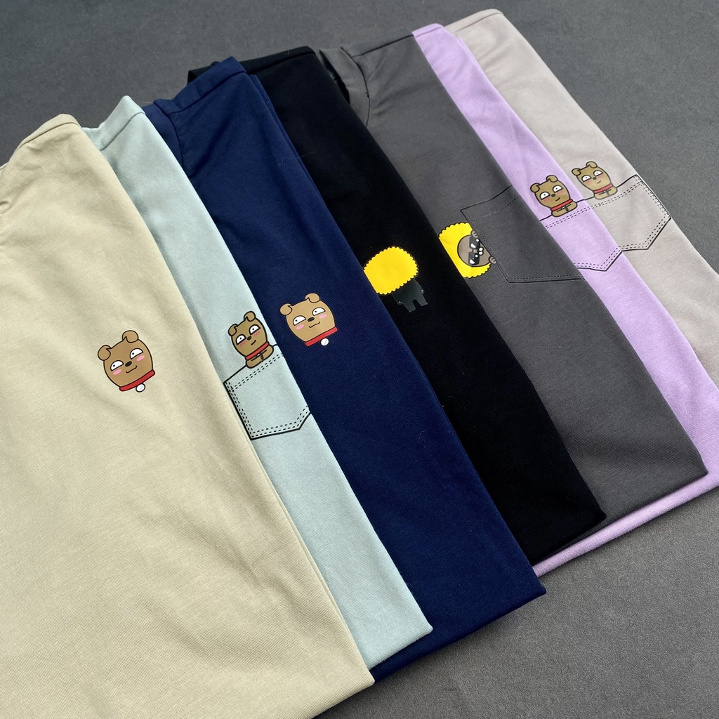 Áo thun logo Kakao Friends chất liệu cotton co giãn 4 chiều