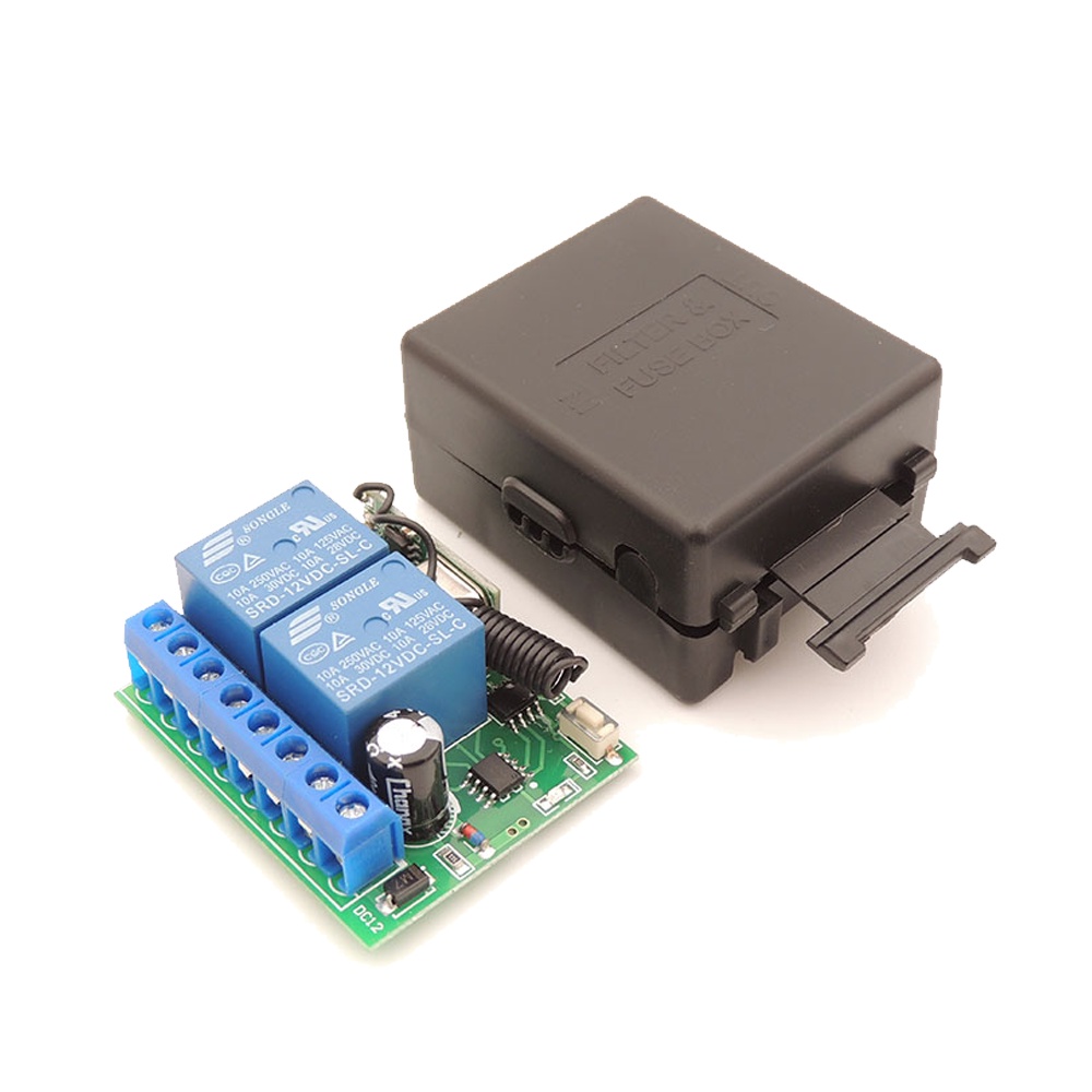 Rơ le điều khiển thông minh DIESE phạm vi rộng DC12V 2 Gangs 433MHz Rf 10Amp thích hợp cho gara / cửa ra vào / đèn