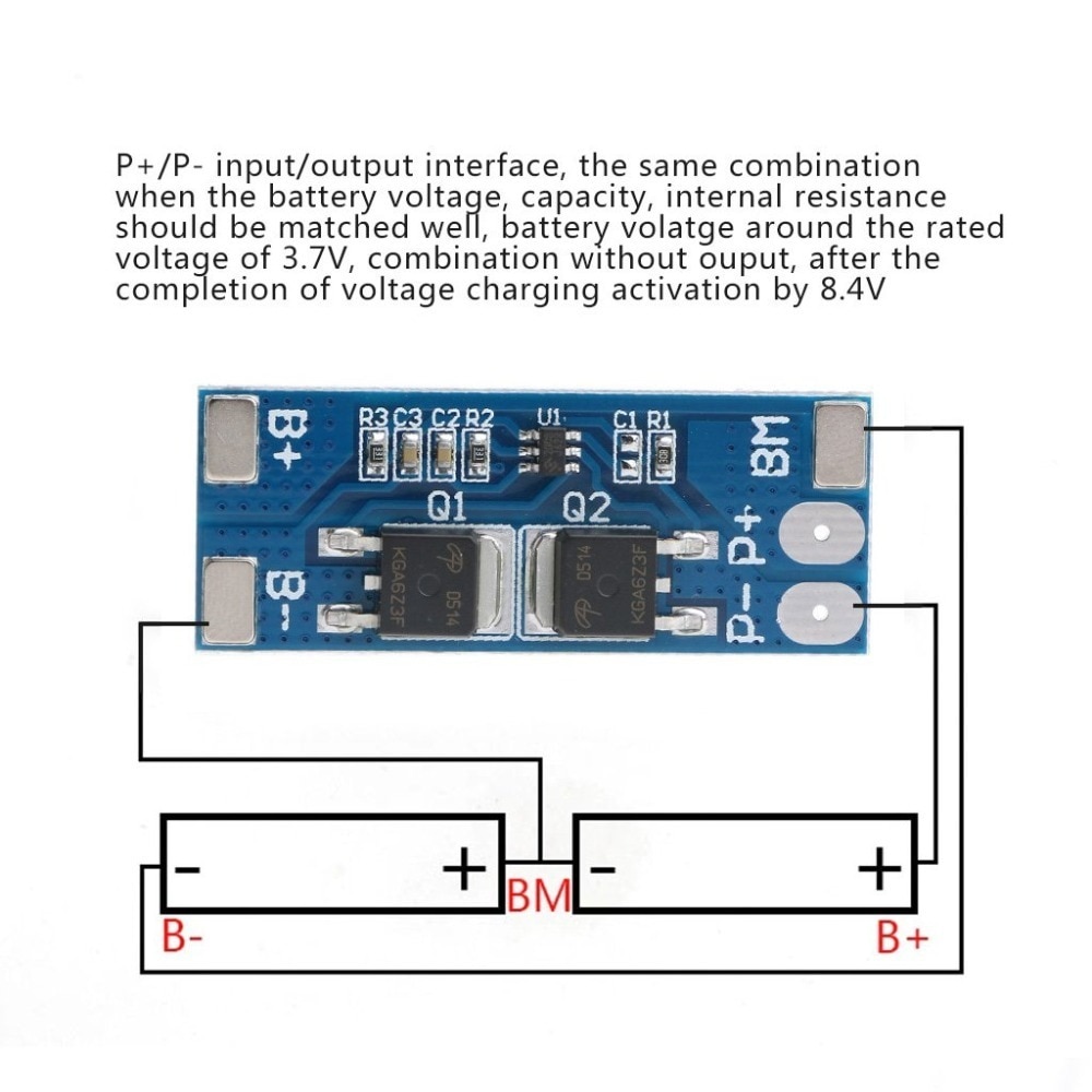 Bo Mạch Bảo Vệ Pin Li-Ion 7.4v 8.4v 18650 Bms Pcm 15a 8a Tiện Dụng