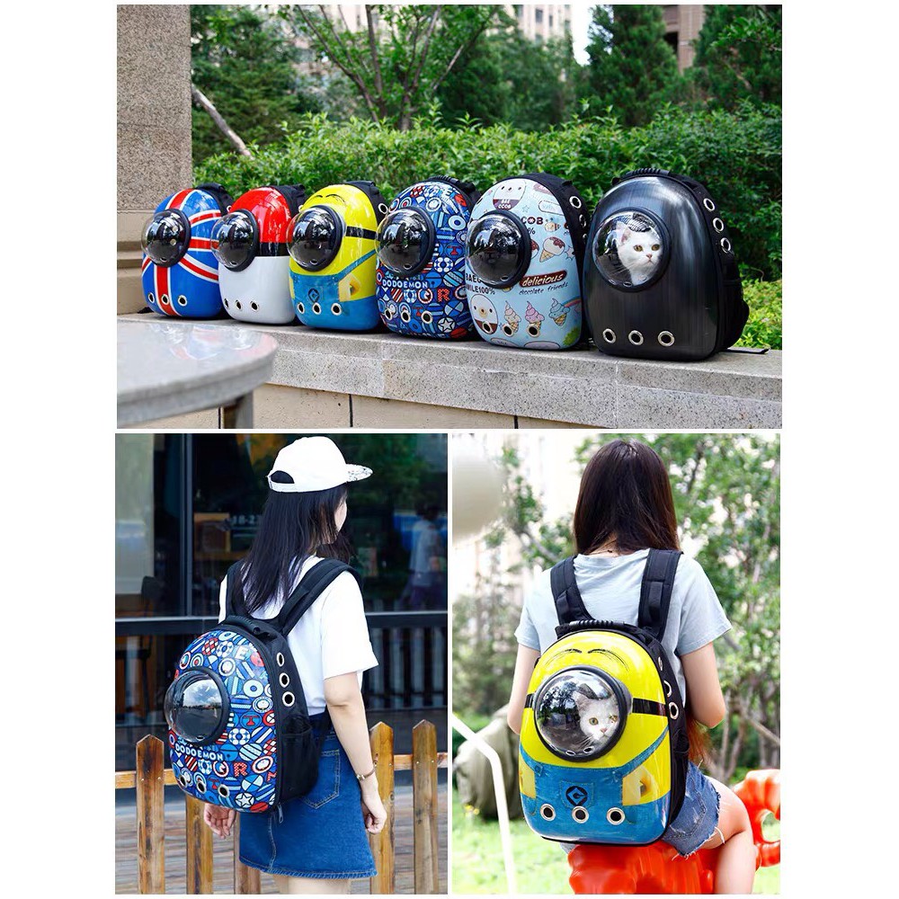 [Mã 44FMCGSALE1 giảm 10% đơn 250K] Balo Phi Hành Gia cho Chó Mèo - Balo vận chuyển Thú Cưng (Màu Tự Chọn)