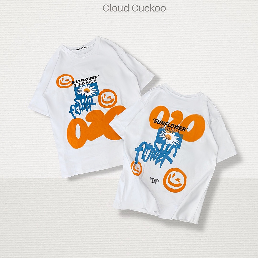 Áo Thun Unisex Họa Tiết Hoa Cúc Chất Cotton Bền Đẹp - Mã số: P23094