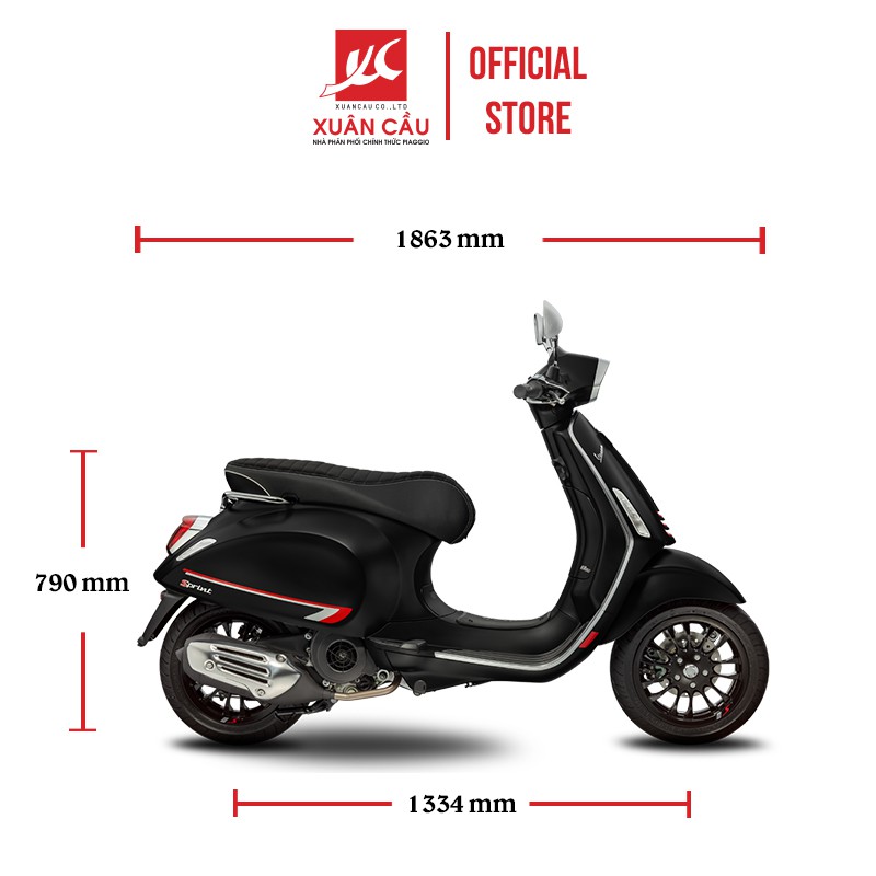 Xe máy Vespa Sprint Sport ABS Động Cơ I-Get 150cc - Mới 100%