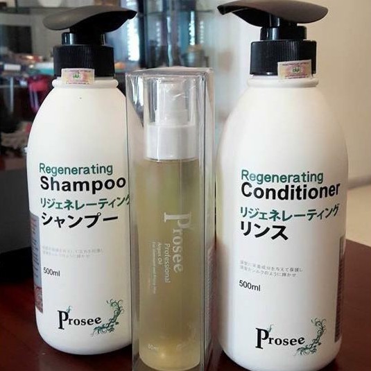 Prosee-Taiwan⛱ Combo gội xả phục hồi Regenerating và tinh dầu dưỡng tóc Prosee 500mlx2/80ml