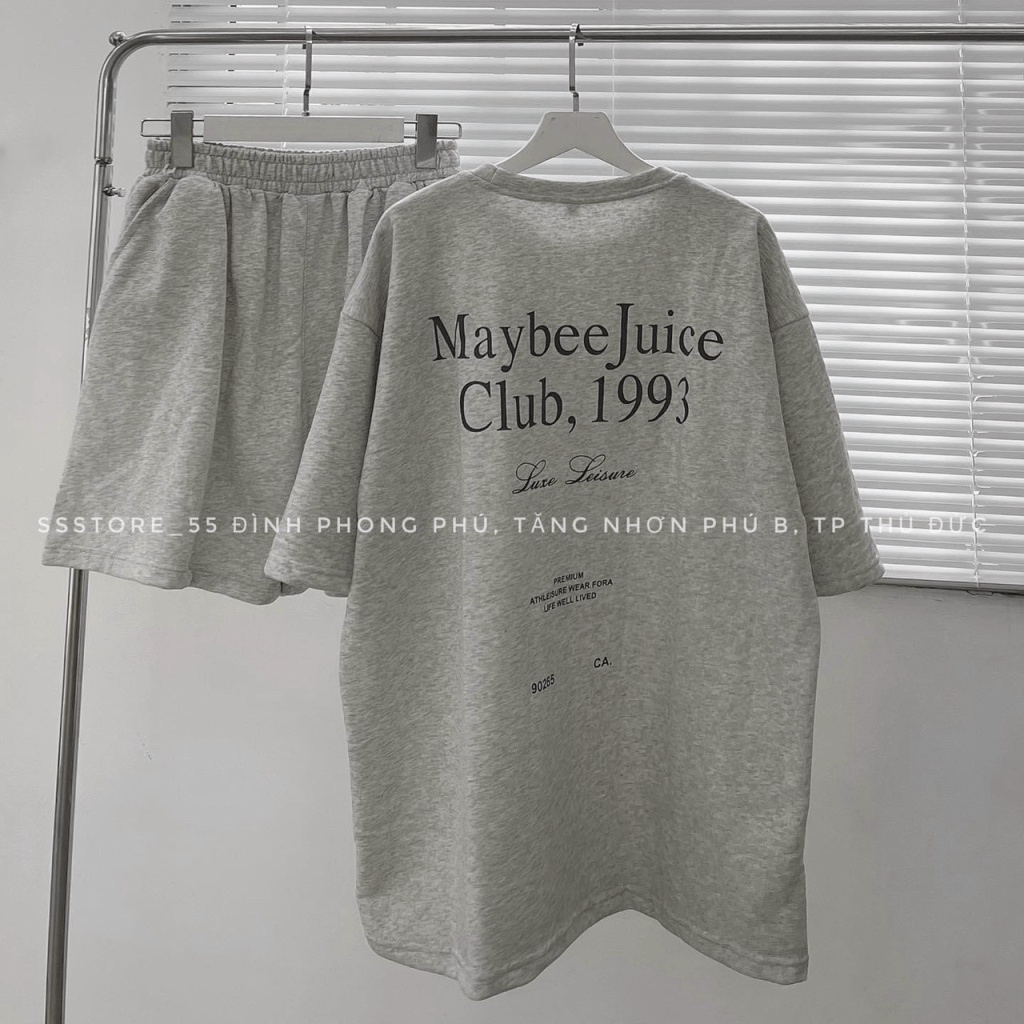 Sét Bộ Mặc Nhà Nam Nữ Áo Thun Cổ Tròn Kết Hợp Quần Đùi Chất Cotton Mặc Mát Form Rộng Thoải Mái [NEW UNISEX]