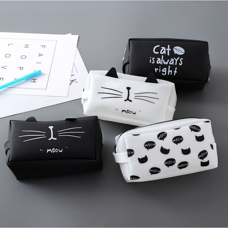 Bóp Bút - Viết Cat Meow Mèo Loại Lớn 17.5x7x9 cm - Nhiều Mẫu