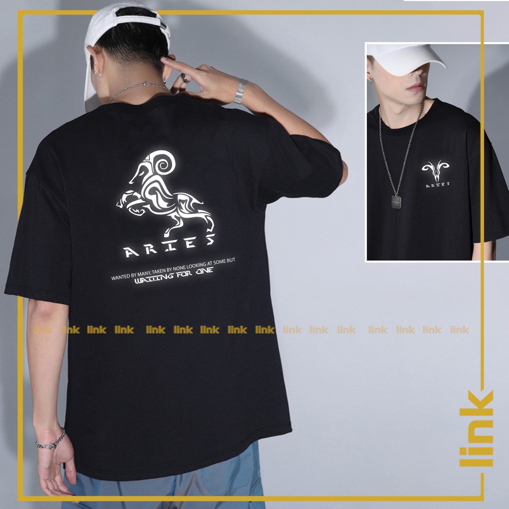 Áo phản quang bạc BẠCH DƯƠNG - CUNG HOÀNG ĐẠO  unisex tay lỡ