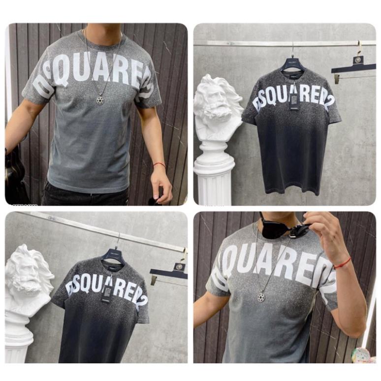 Áo Phông Nam DSQ Loang Spf - Áo Thun Nam Loang Chữ Chéo Siêu Cấp