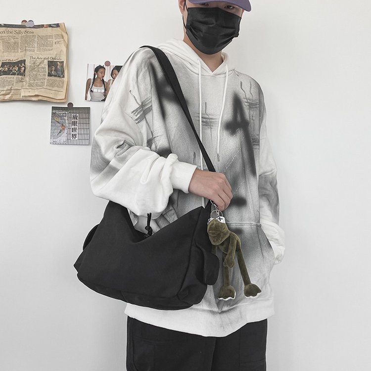 Túi vải canvas đeo chéo cá tính phong cách unisex ( phù hợp nam, nữ )