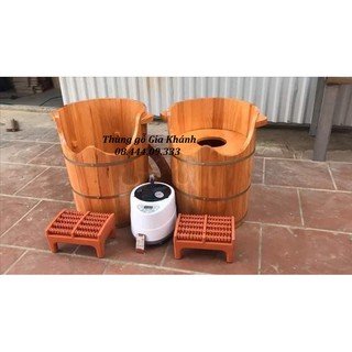 Thùng gỗ xông chân kết hợp xông phụ khoa