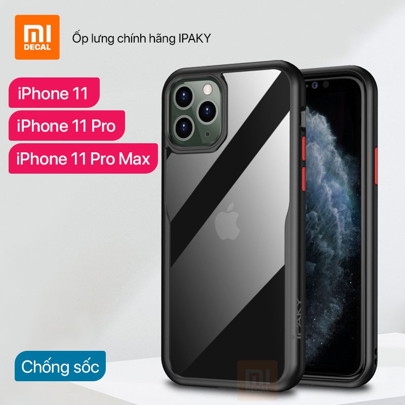 ốp Lưng Iphone 11 11 Pro 11 Pro Max Chinh Hang Ipaky Viền Tpu Mặt Lưng Trong Xy V5 Series Shopee Việt Nam