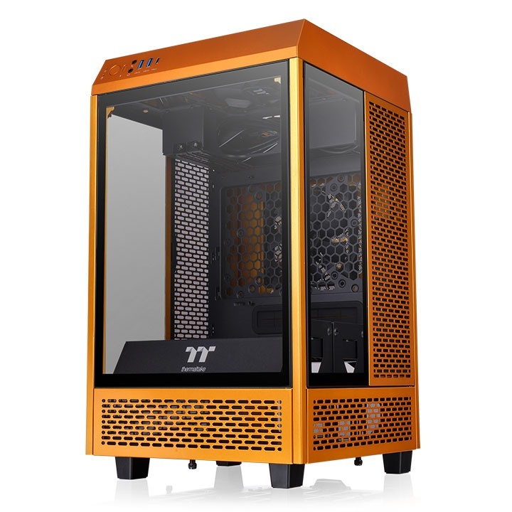 Vỏ Case Thermaltake Tower 100 TG Metallic Gold Hàng chính hãng