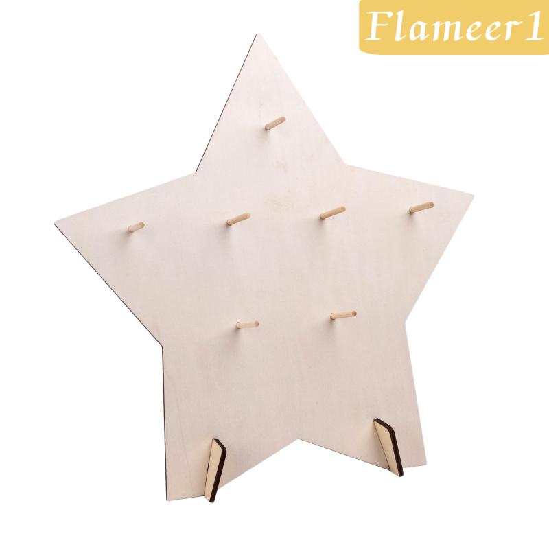 [Flameameer1] Giá Đỡ Trưng Bày Bánh Donut Bằng Gỗ Hình Ngôi Sao Kích Thước 38cm