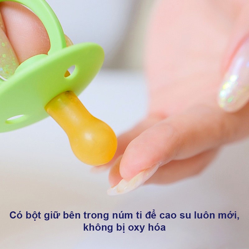 Ti ngậm cho bé, Ti giả Bibs Đan Mạch chính hãng tặng kèm nắp trứng tiện lợi Baby-S – SSS021