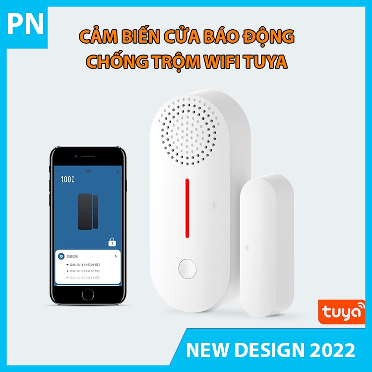 Cảm biến cửa Wifi Tuya có loa, báo động chống trộm tuya