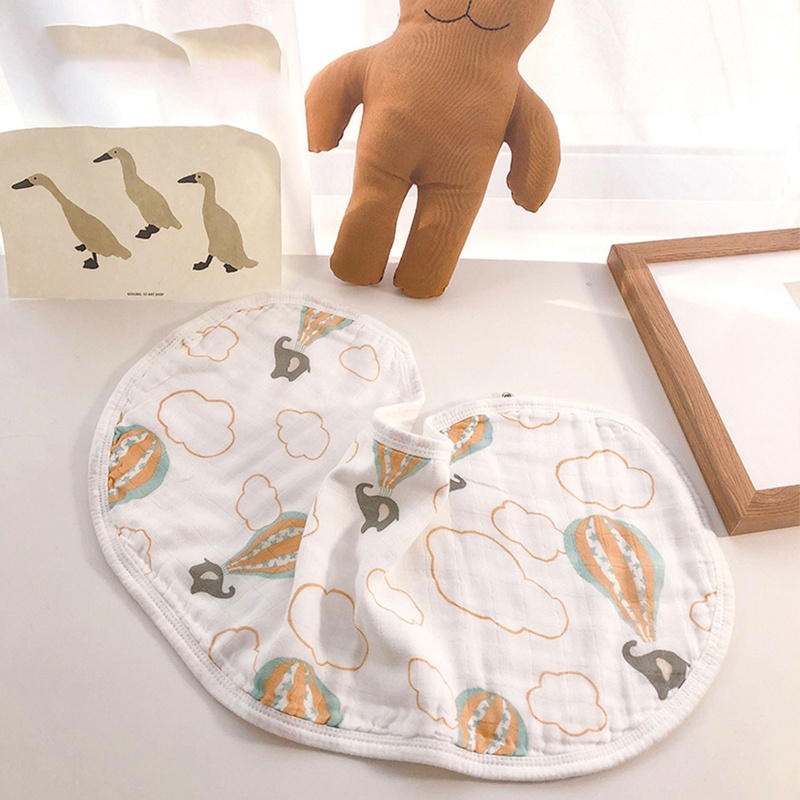 Yếm Ăn Bằng Cotton Siêu Thấm Hút Tiện Dụng Cho Bé Sơ Sinh