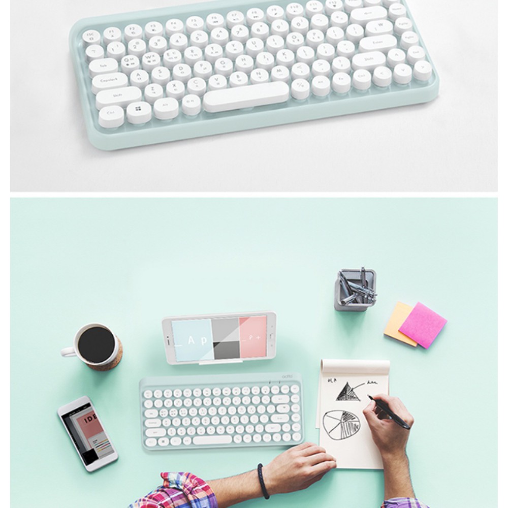 [Tặng kèm chuột] Bàn phím siêu xinh không dây bluetooth 3.0 nội địa Hàn Quốc Actto BTK-01 (tặng kèm pin) | BigBuy360 - bigbuy360.vn