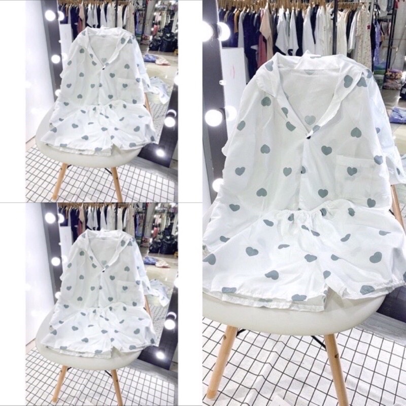 MỚI VỀ (35-52kg)BỘ ĐÙI PIJAMA NỮ VẢI LỤA HÀN MẶC NHÀ