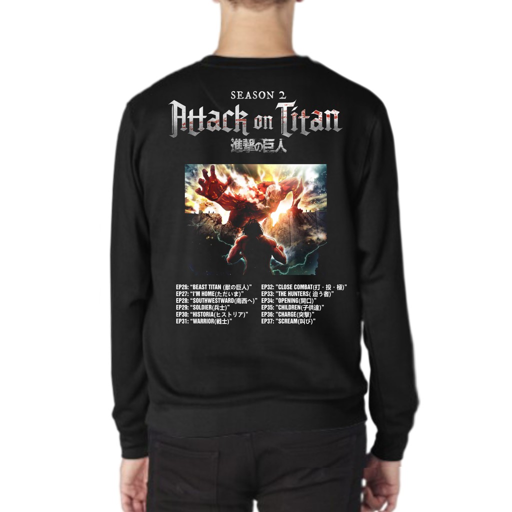 Áo Sweater In Hình Attack On Titan Shingeki No Kyojin Season 2