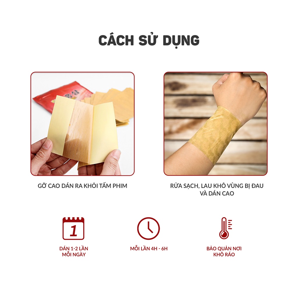 CAO DÁN GIẢM ĐAU NHỨC XƯƠNG KHỚP TINH CHẤT NHÂN SÂM