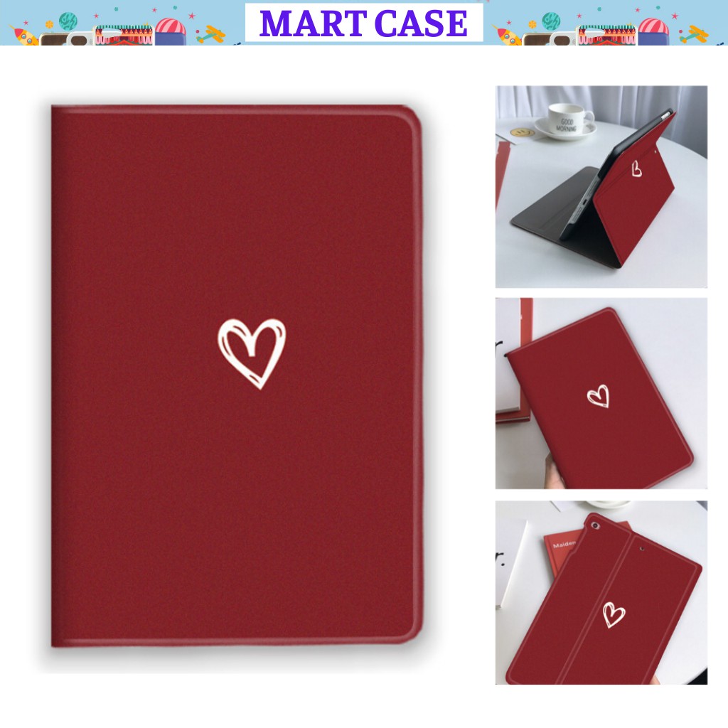 Bao da ipad in hình Trái Tim đẹp chất ốp ipad Air 2/Air 1/Pro 10.5/Air 3/10.2 gen 7/8...MART CASE
