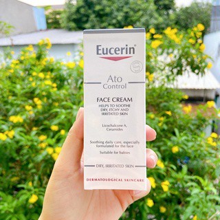 EUCERIN Kem Dưỡng Giảm Ngứa, Đỏ Cho Da Mặt Eucerin Ato Control 12% Omega 50ml