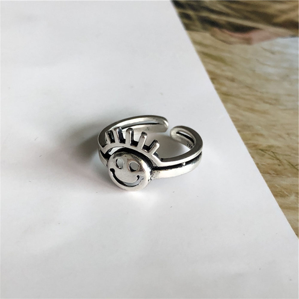 Nhẫn kim loại kiểu hở phong cách Punk trẻ trung năng động dành cho nam/nữ