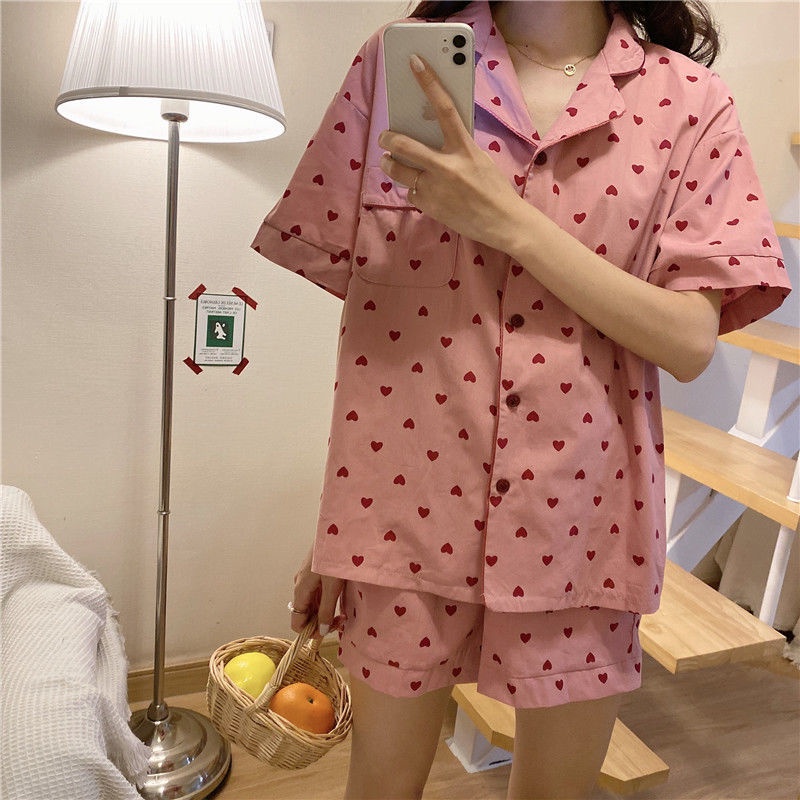 Bộ Đồ Ngủ Dáng Rộng Thiết Kế Dễ Thương Thời Trang Mùa Hè Cho Nữ
