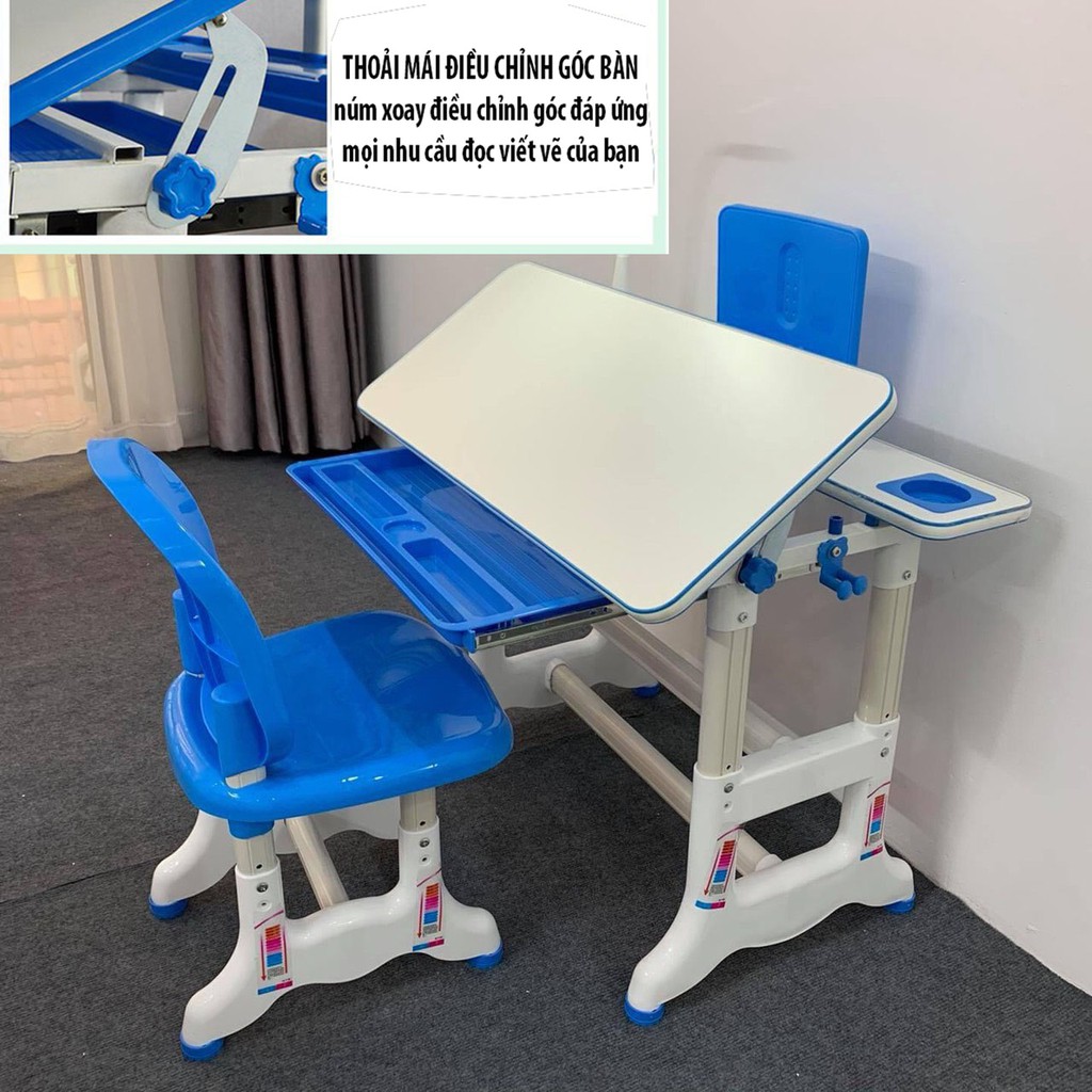 Bộ bàn ghế học sinh trẻ em thông minh chống gù chống cận kích thước lớn B05 52 x 80cm - Tặng kèm đèn LED 3 chế độ | BigBuy360 - bigbuy360.vn