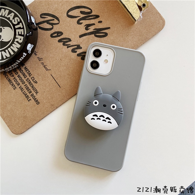 Ốp Điện Thoại Mềm Có Giá Đỡ Hình Totoro 3d Cho Iphone 5 6 6s 7 8 Plus X Xs Max Xr 11 12 Pro Max