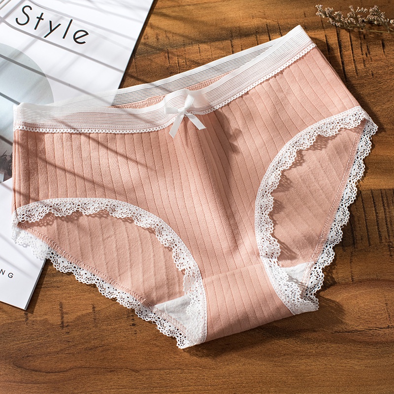 Quần Lót Cotton Phối Ren Thoải Mái Quyến Rũ Cho Nữ