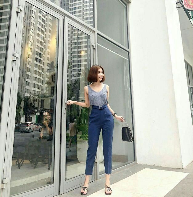 Quần tây nữ cạp cao đai sắt loại đẹp 3 màu | BigBuy360 - bigbuy360.vn
