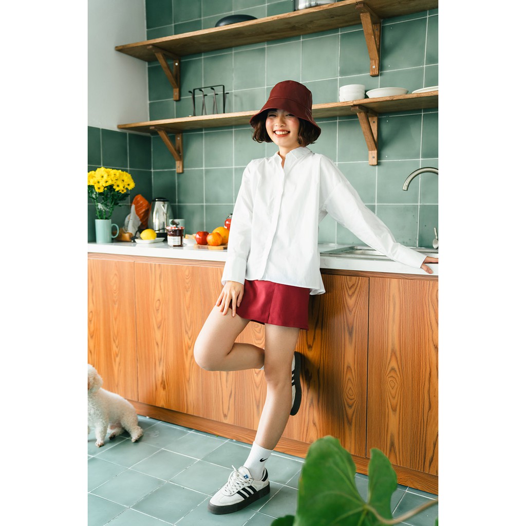 [Mã WABRWA8 giảm 15% đơn 99k] DOTTIE - Váy Ngắn Xẻ Tà Đỏ Nữ S0022