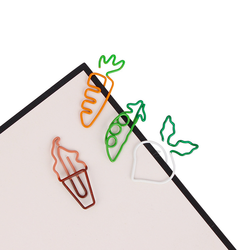 Two-color Carrot Paperclip Ice Cream Paperclip Shape Paperclip Pin YKT