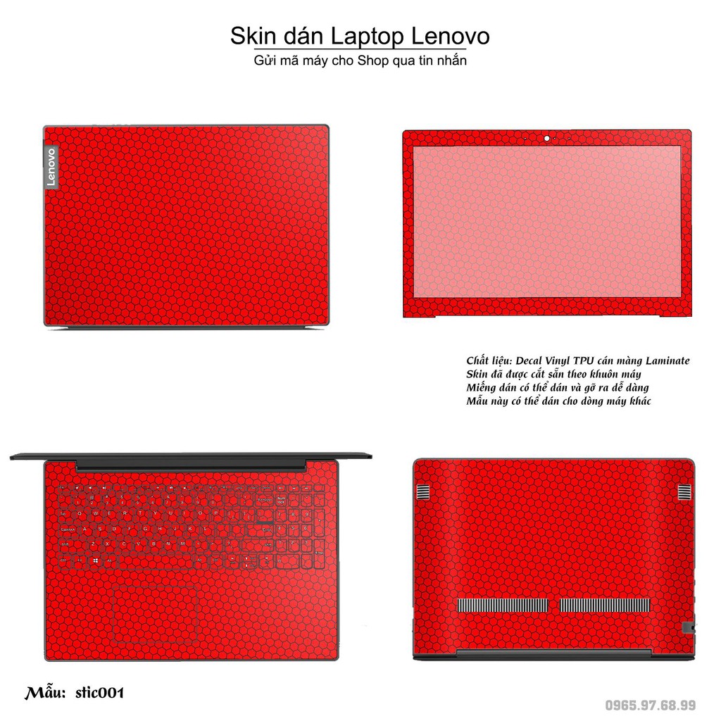 Skin dán Laptop Lenovo in hình Hoa văn sticker (inbox mã máy cho Shop)